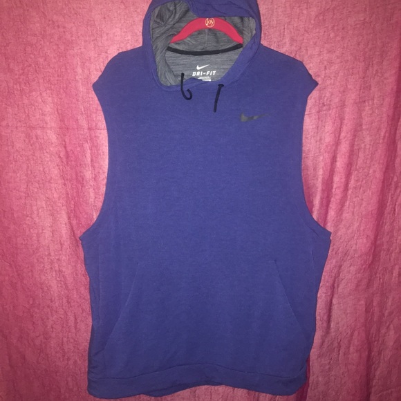 nike men's dri fit sleeveless hoodie